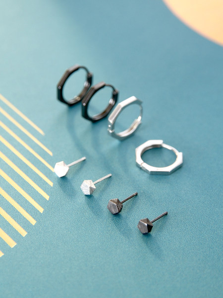 Cercei casual dama doua culori