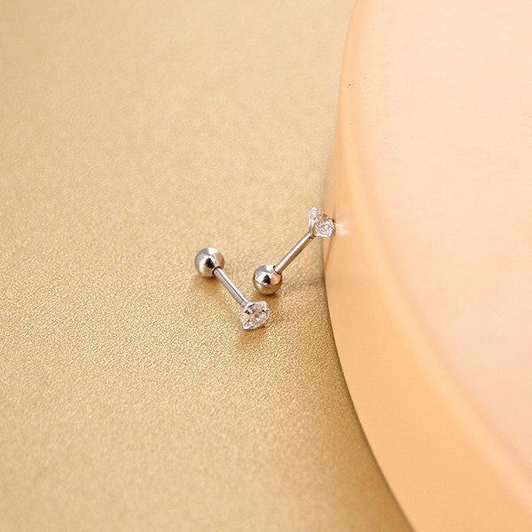 Cercei mici de dama cu catarama rotativa