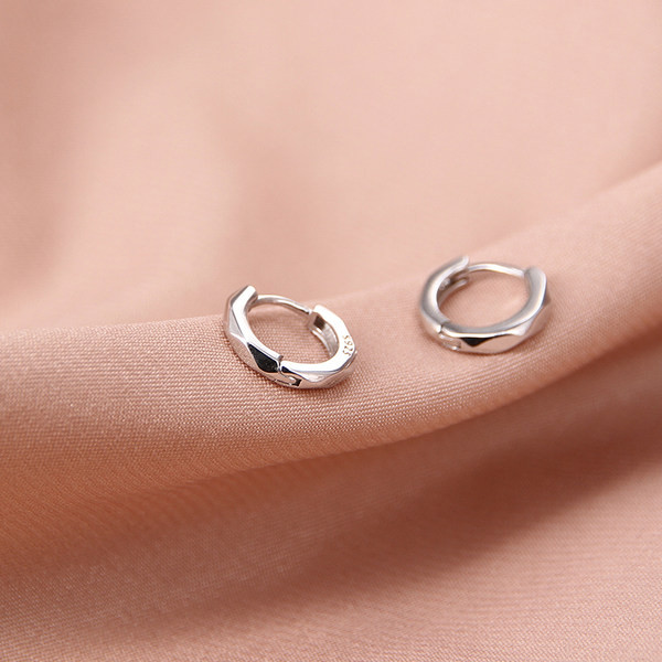 Cercei casual dama inele de culoare argintie