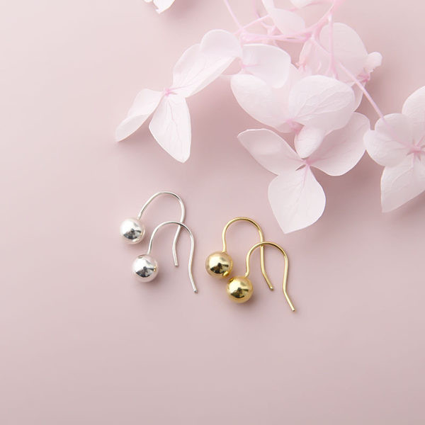 Cercei de dama de culoare auriu si argintiu