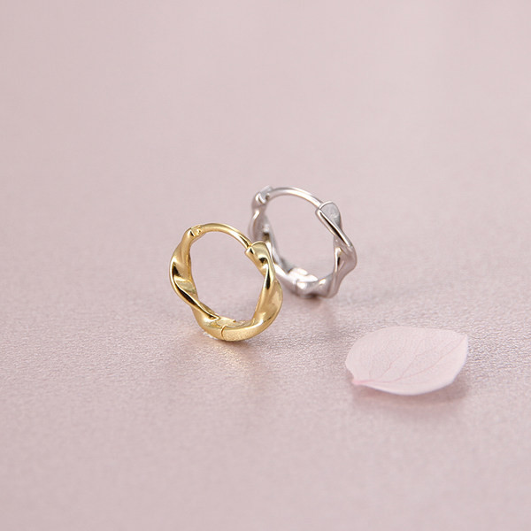 Cercei casual dama din aur si argint