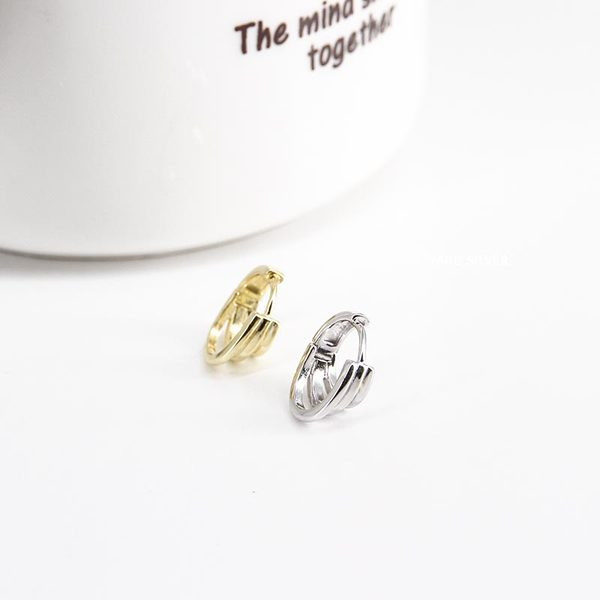 Cercei rotunzi dama - in doua culori