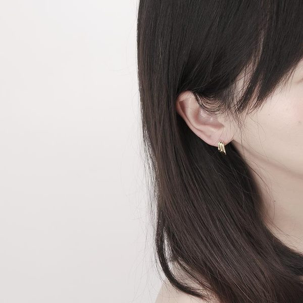 Cercei rotunzi dama - in doua culori