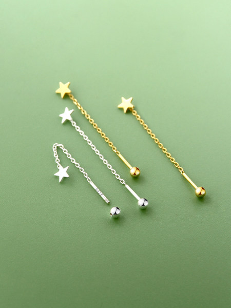 Cercei lungi cu pandantiv stea de dama