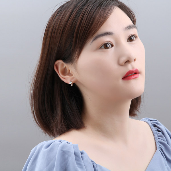 Cercei casual dama in doua culori