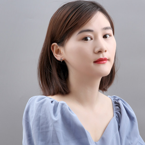 Cercei casual dama in doua culori