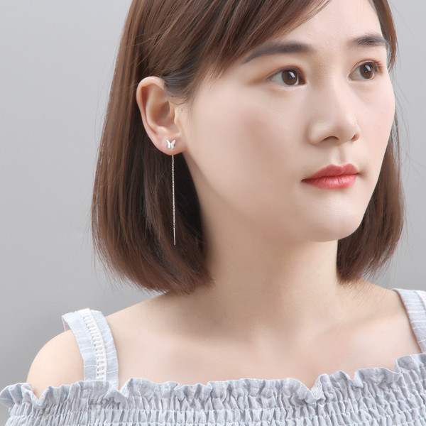 Cercei de dama in culoare argintie model nou