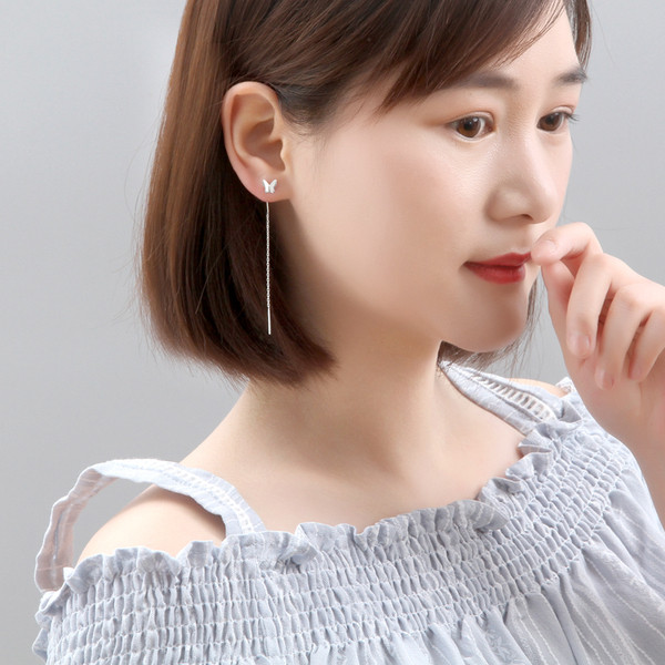 Cercei de dama in culoare argintie model nou