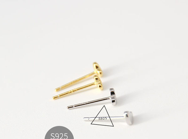 Cercei de dama cu surub in doua culori