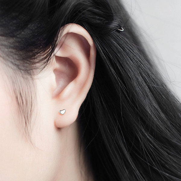 Cercei de dama cu surub in doua culori