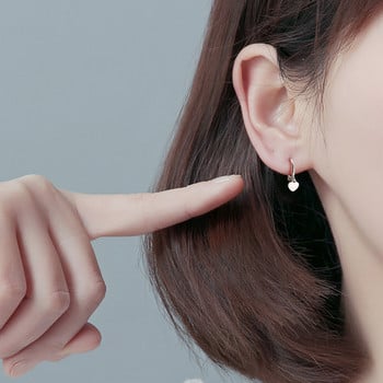 Γυναικεία casual σκουλαρίκια - με ασημένιο μενταγιόν