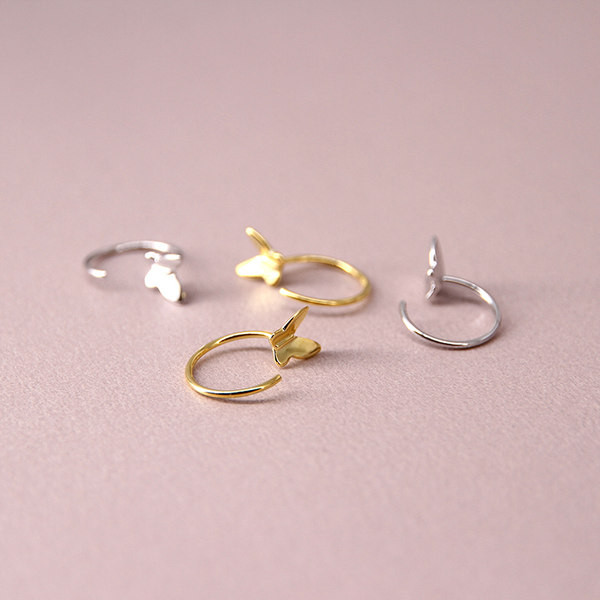 Cercei casual de dama cu decor fluture