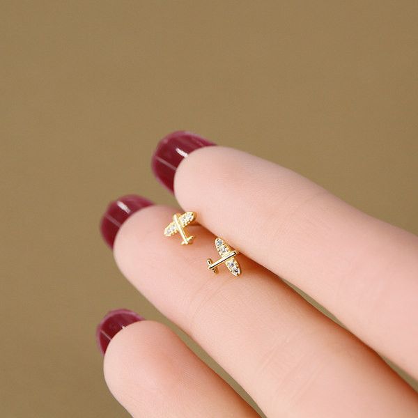 Cercei casual pentru femei de culoare argintie si aurie