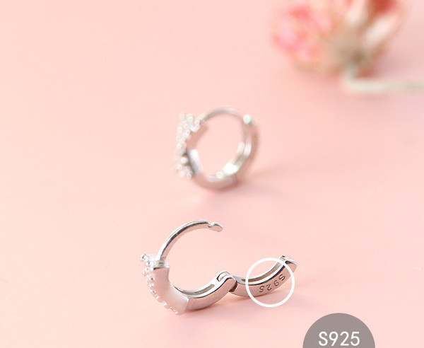 Cercei rotunzi dama - panglica