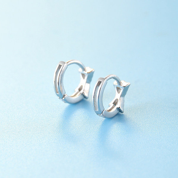 Cercei rotunzi dama - panglica