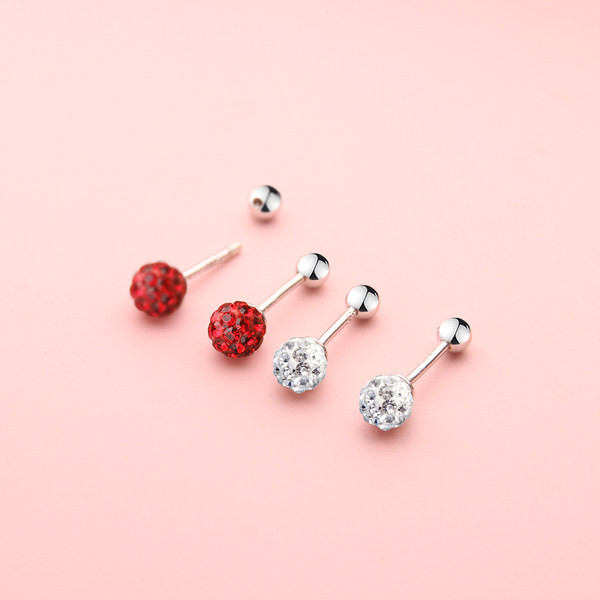 Hõbedased kivikestega vabaaja kõrvarõngad