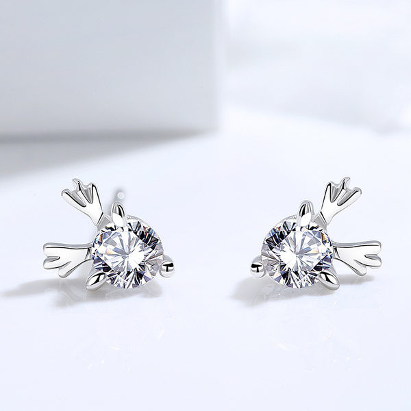 Cercei de dama mici cu pietre colorate