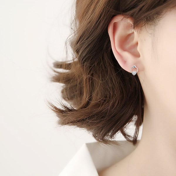 Cercei casual cu pandantiv de culoare argintie