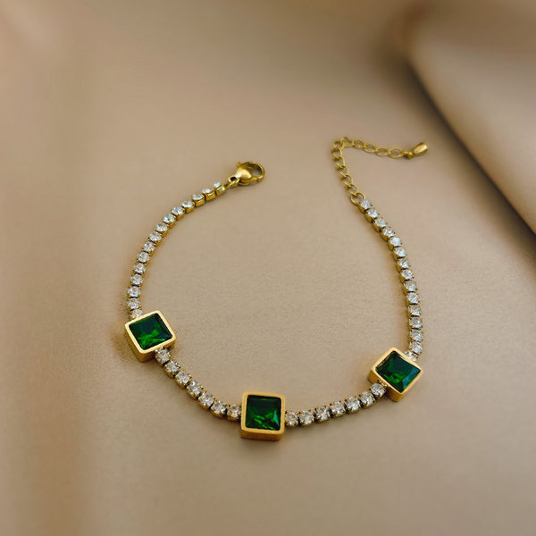 Bratara de dama din otel titan cu pietre