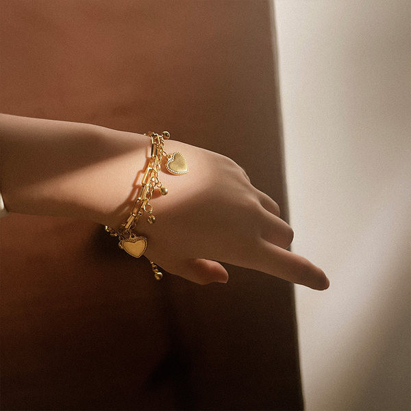 Bratara casual dama de culoare auriu si argintiu