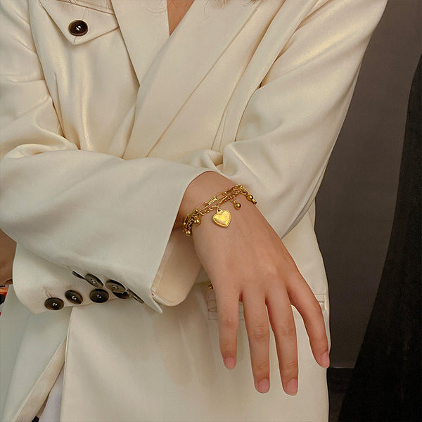 Bratara casual dama de culoare auriu si argintiu