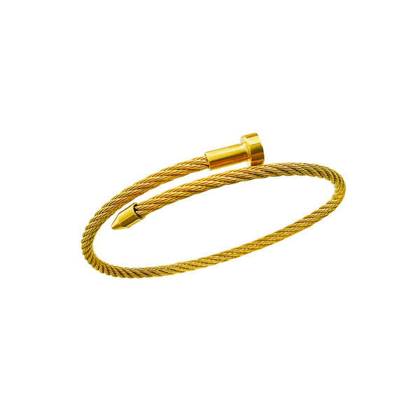 Bratara de dama moderna tip balon de culoare aurie