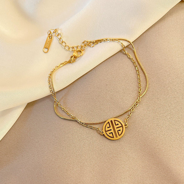 Bratara de dama din otel titan cu doua straturi