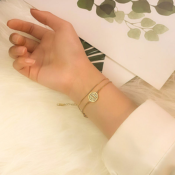 Bratara de dama din otel titan cu doua straturi