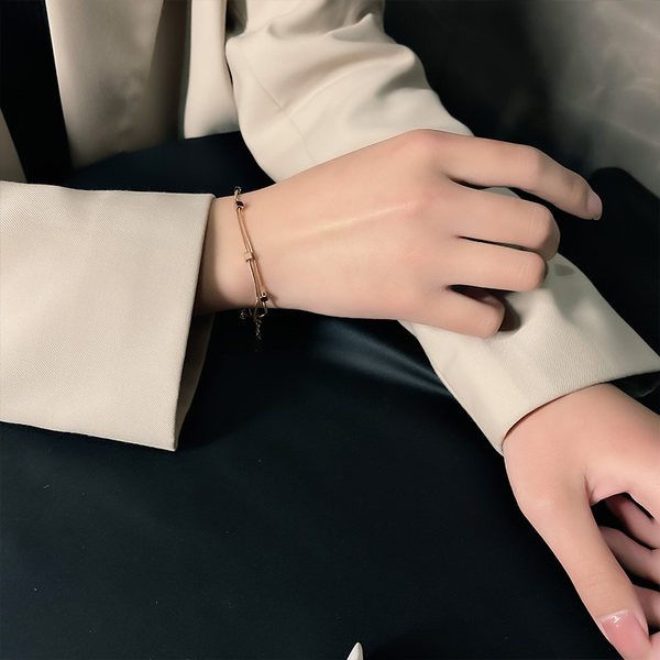 Bratara de dama din otel titan cu strat dublu