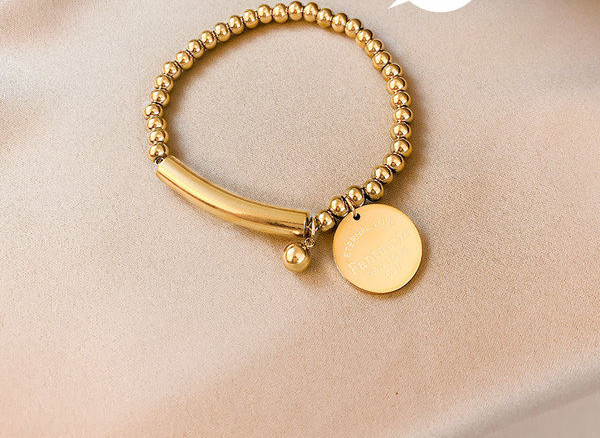 Bratara de dama cu pandantiv din otel titan