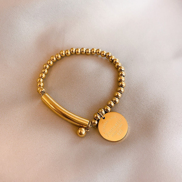 Bratara de dama cu pandantiv din otel titan