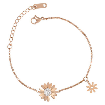 Brățară reglabilă cu pandantiv cu flori de damă