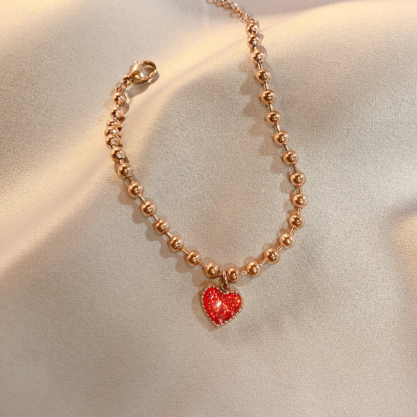 Brățară de damă modernă cu pandantiv inimă cu inscripție