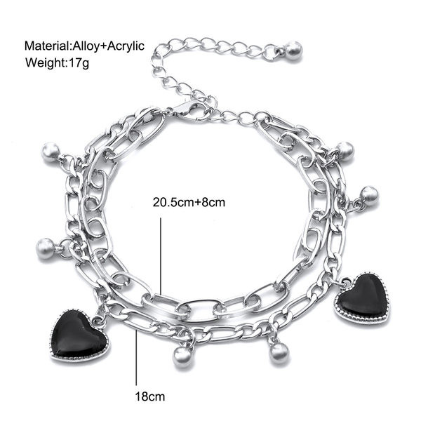 Naiste metallist ripatsidega käevõru