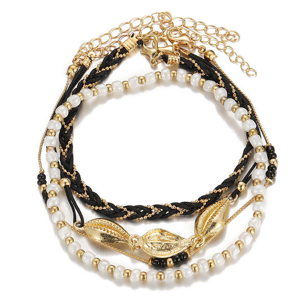 Set de patru brățări de gleznă