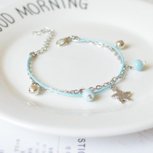 Brățară de damă cu două straturi cu pandantive