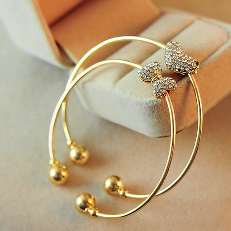 Bratara de dama cu panglica si inima cu pietre