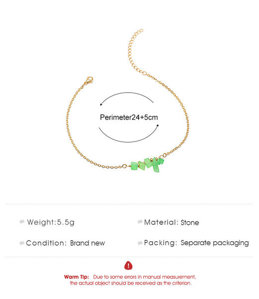 Brățară de damă model nou cu pietre colorate pentru picior