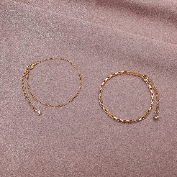 Set doua bratari reglabile - argintiu si auriu