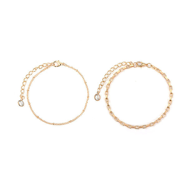 Set doua bratari reglabile - argintiu si auriu