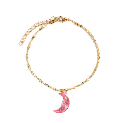 Bratara de dama de culoare aurie cu pandantiv