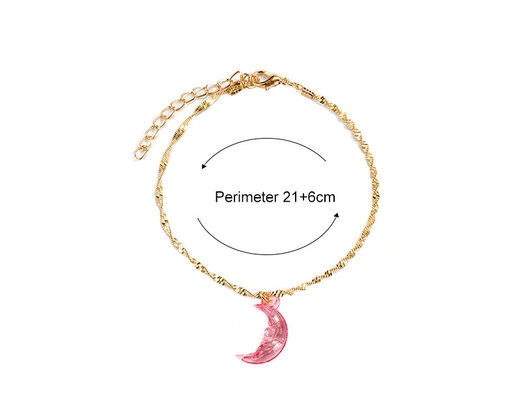 Bratara de dama de culoare aurie cu pandantiv