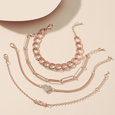 Brățară casual de aur de gleznă