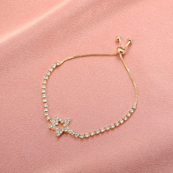 Brățară de damă model nou cu pietre decorative în două culori