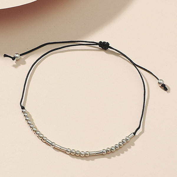 Bratara textila pentru picioare cu margele