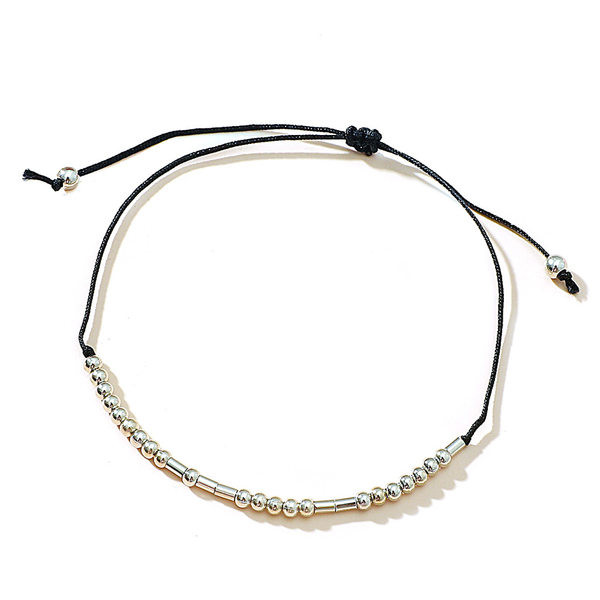 Bratara textila pentru picioare cu margele