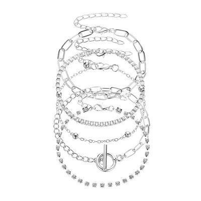 Set patru bratari - culoare auriu si argintiu