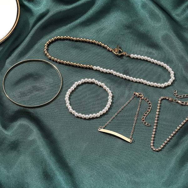 Brățară de aur casual cu margele