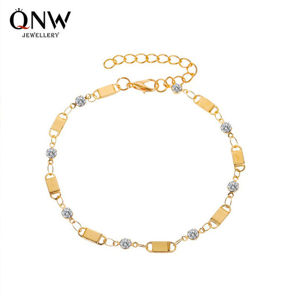 Bratara de dama de glezna in doua culori