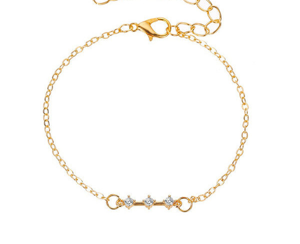 Bratara de dama cu piatra de culoare auriu si argintiu